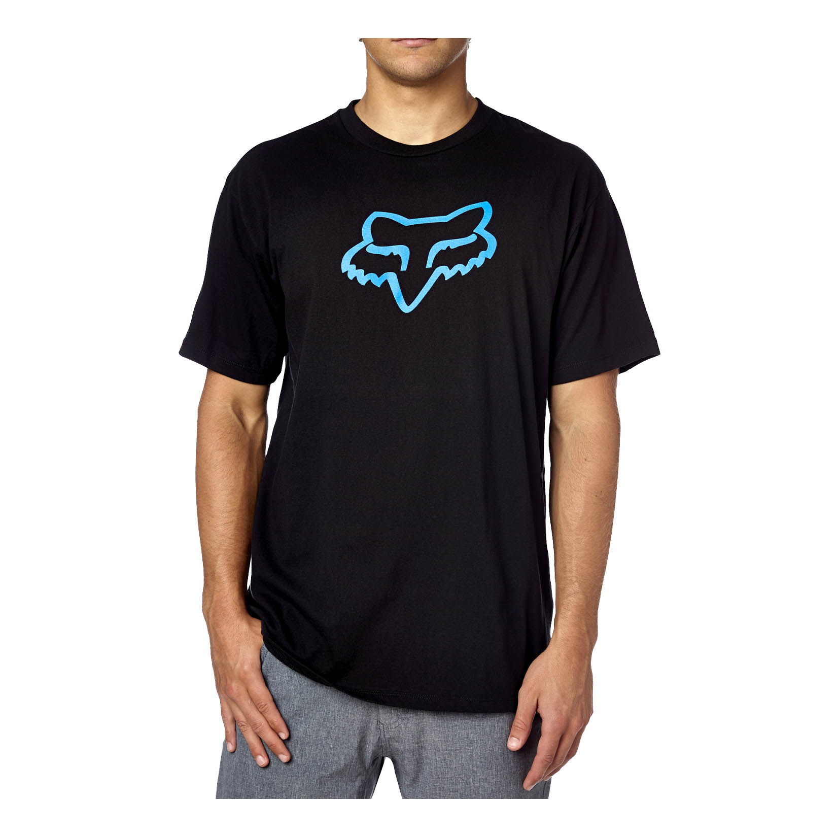 Fox T-Shirt 2018 Legacy Foxhead, schwarz-blau, S