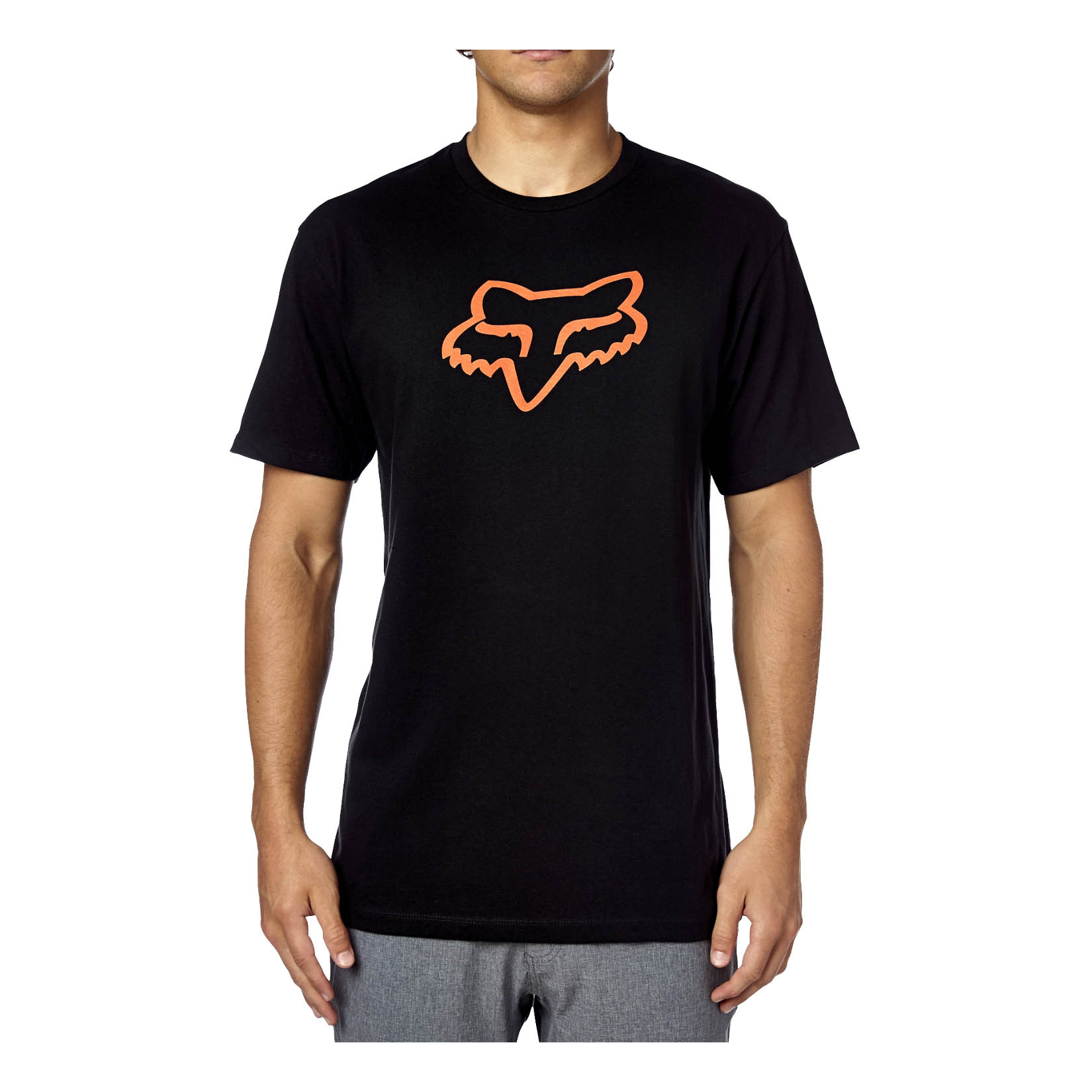 Fox T-Shirt 2018 Legacy Foxhead, schwarz-orange, S