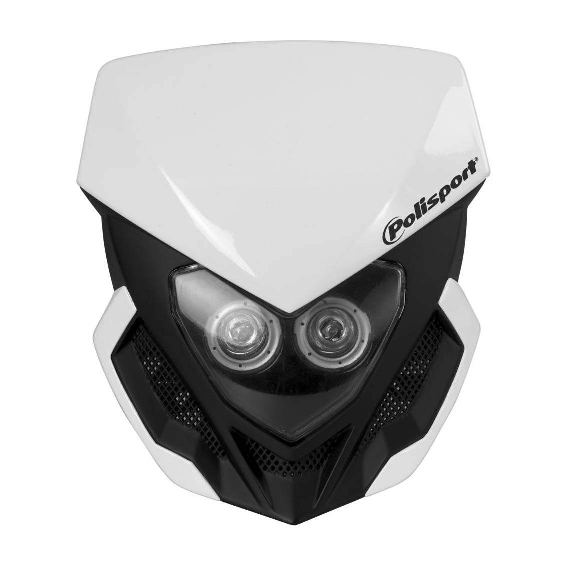 Polisport Lookos LED Lampenmaske mit Batterie 12V/5W weiss/schwarz