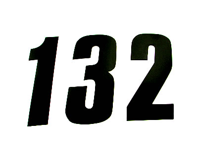Startnummer 17cm Racing schwarz – Ziffer 0