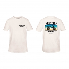 Backyard Racing T-Shirt Moto Beach, weiss